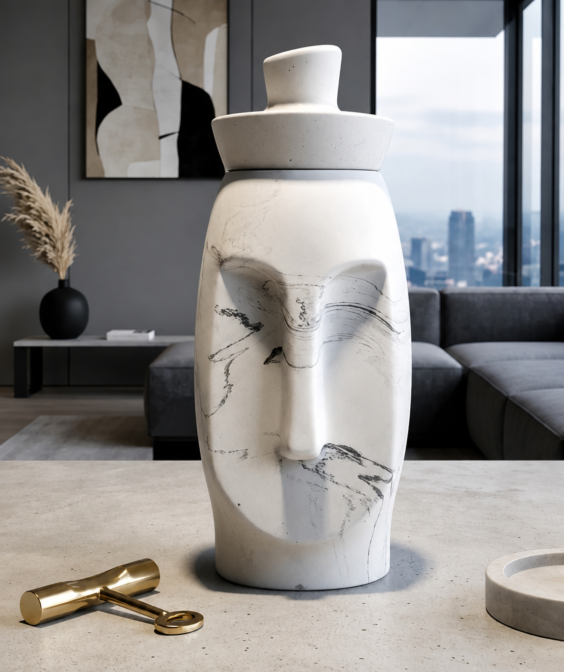 Geometric Face Vase