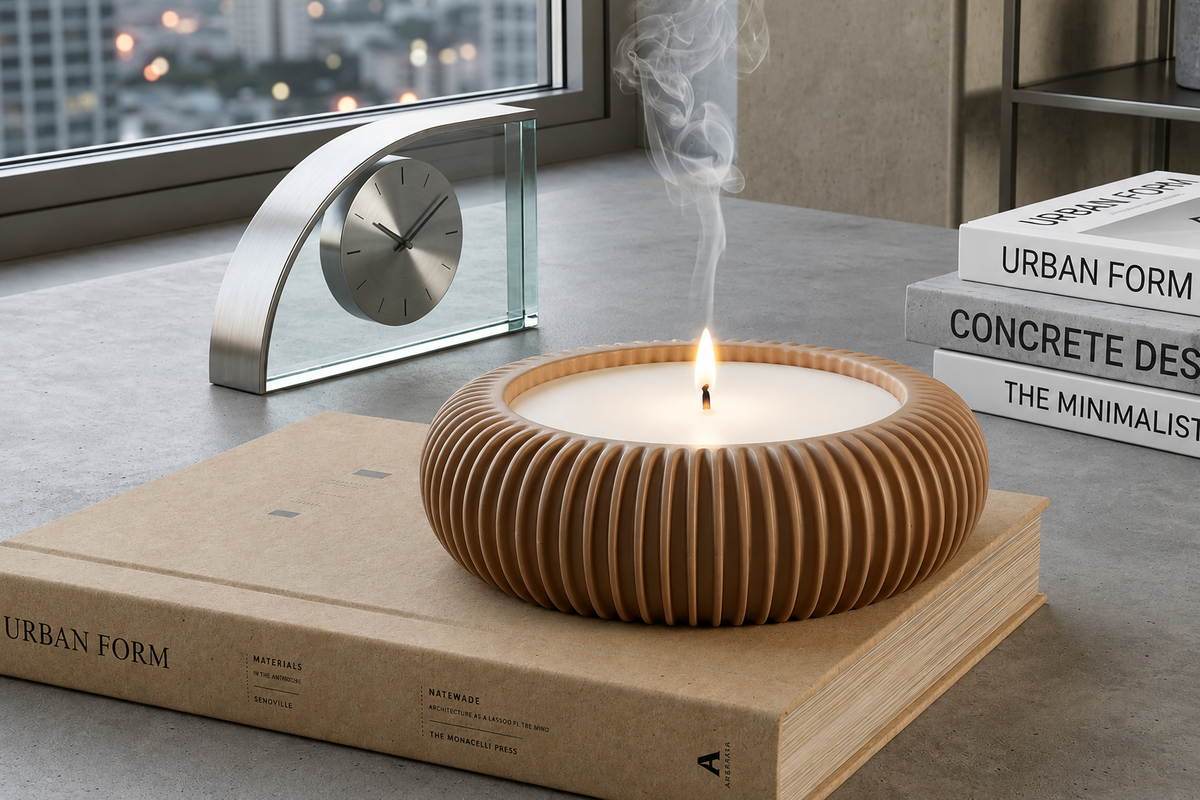 Flat Striped Candle
